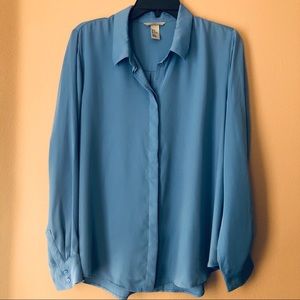 H&M button front long sleeve shirt